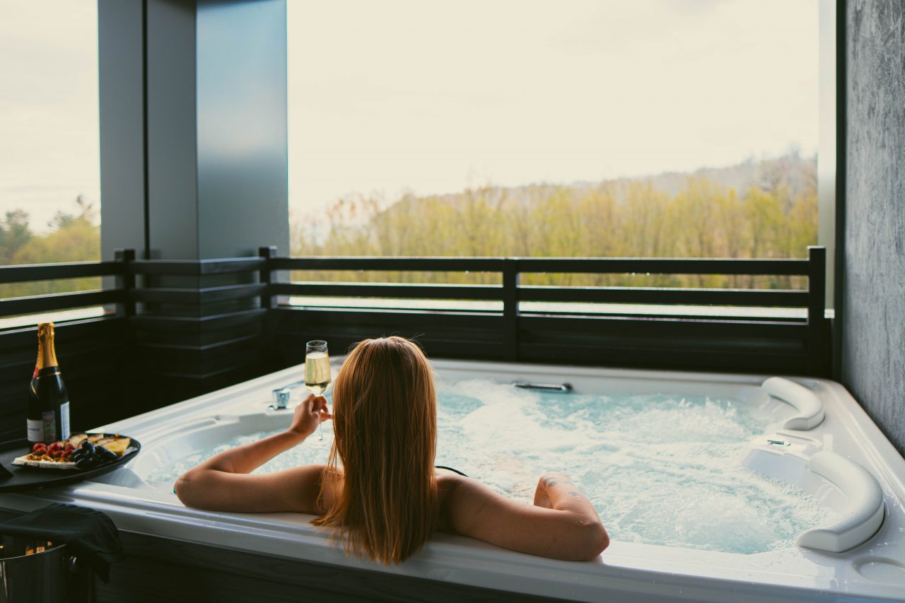 Двухместный (Улучшенный со спа-бассейном и террасой), Гостиница Горная Высота 985