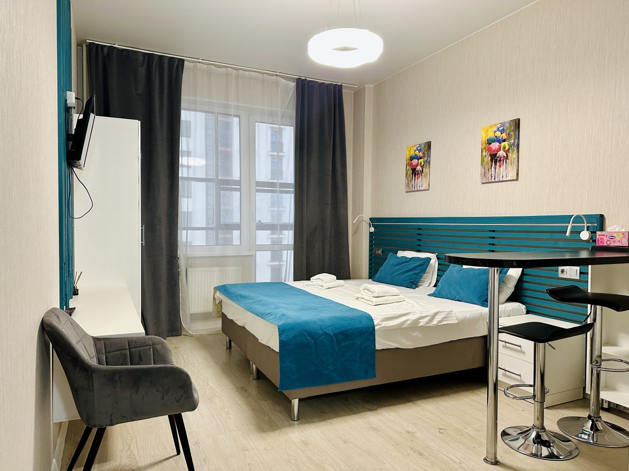 Двухместный (Студия комфорт с кухней и балконом), Апарт-отель NV.Hotel