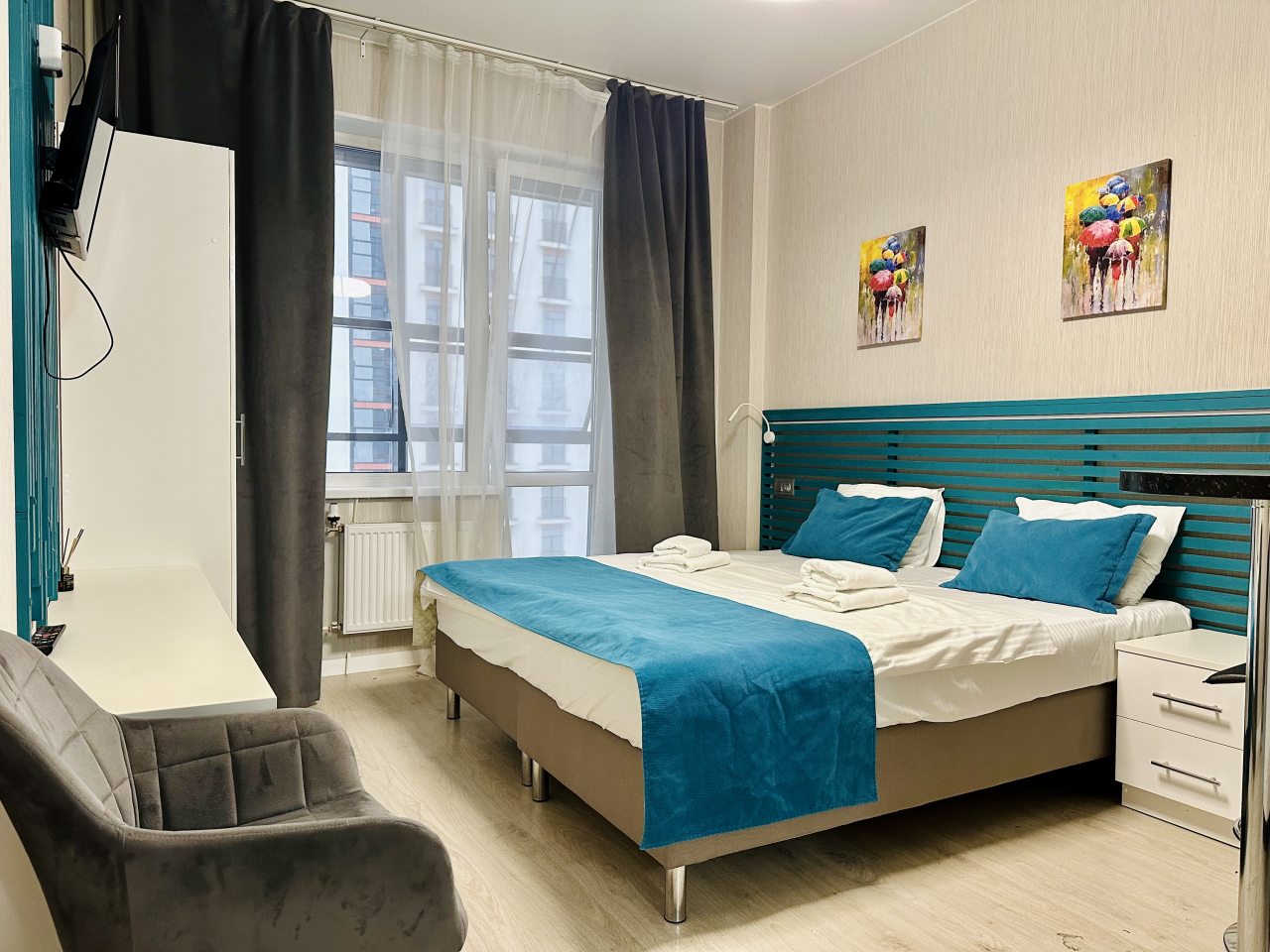 Двухместный (Студия комфорт с кухней и балконом), Апарт-отель NV.Hotel