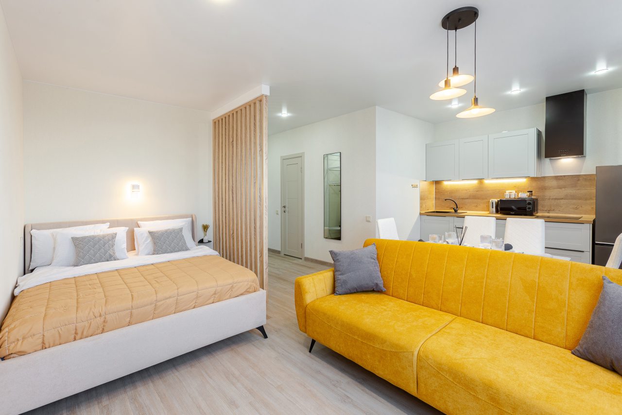 Люкс (Апартаменты RentPlaza в ЖК Логика с видом на город), Апартаменты RentPlaza 4 проезд 67
