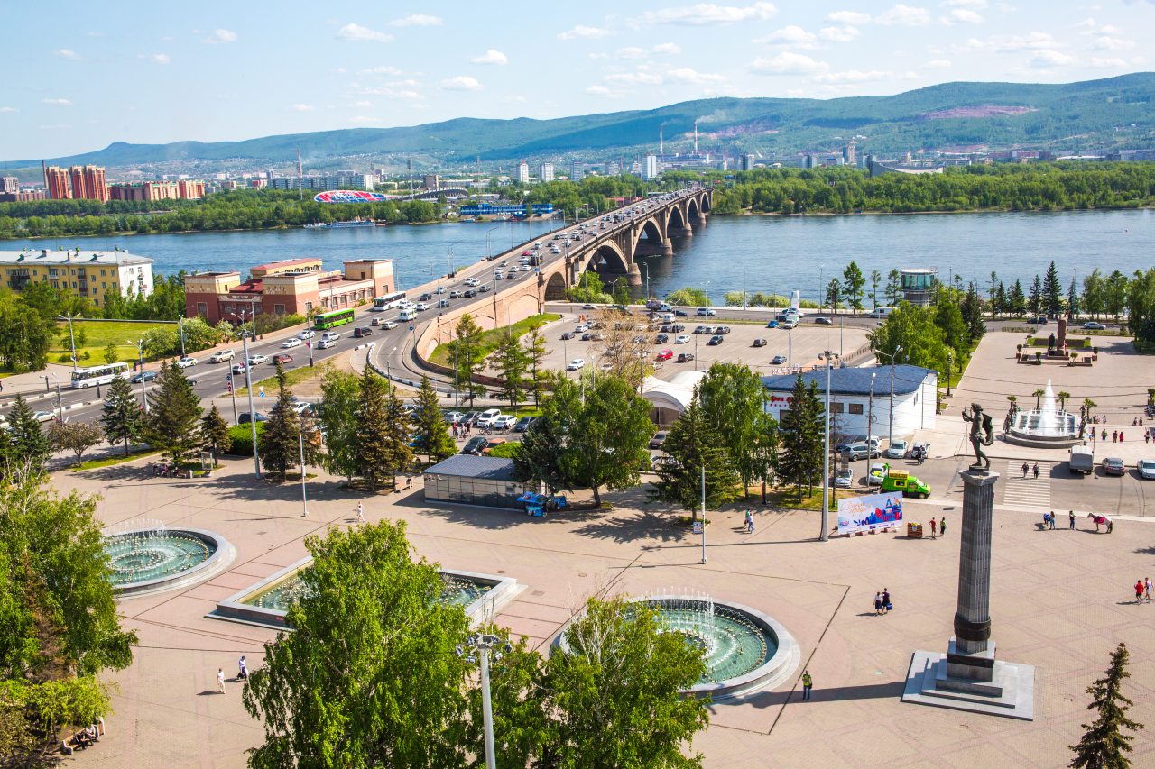 Панорамный вид, Гостиница Красноярск