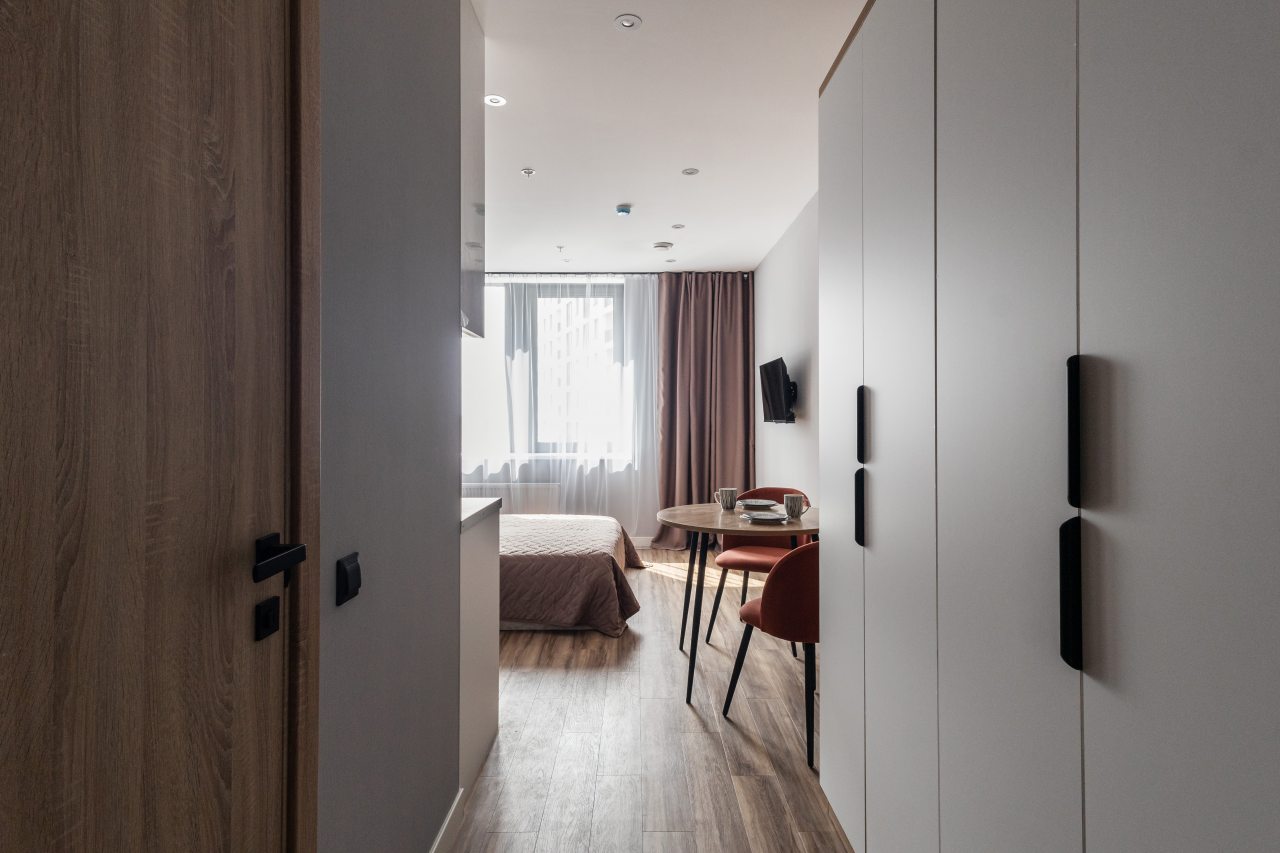 Студио (Myhome Yourhome 924), Апартаменты Myhome Yourhome в апарт-отеле 25/7 Заневский