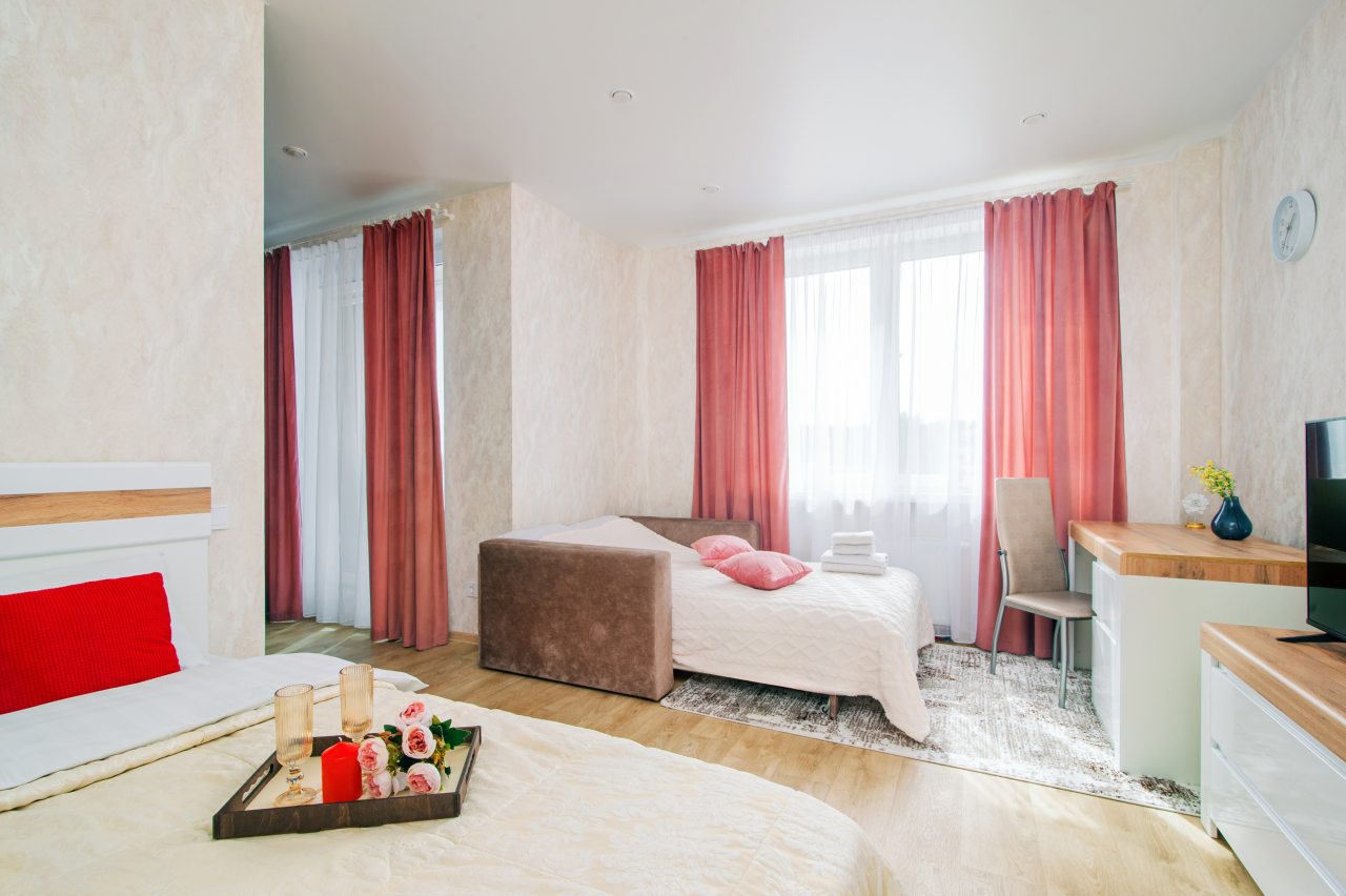 Одноместный (Однокомнатные апартаменты в жк Vogue), Апартаменты Однокомнатные у Парка Челюскинцев