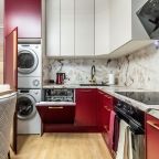 Кухня, посудомоечная, стиральная и сушильная машины