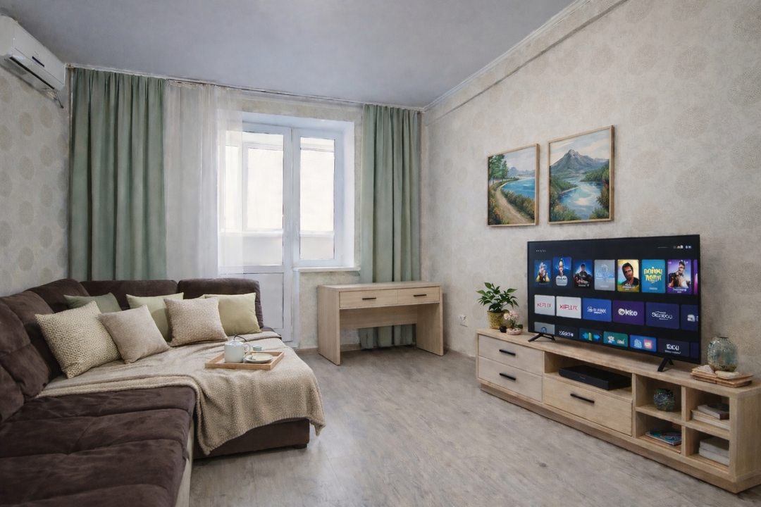 Четырехместный (Квартира), Апартаменты Домашний Очаг Комфорт на Четверых