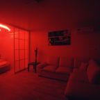 круглая кровать с подсветкой