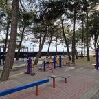 Спортивная площадка у входа на пляж (около 250 м от номера)