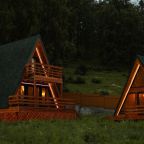 Коттедж (Дом двухэтажный с балконом и видом на горы), База отдыха Dolina