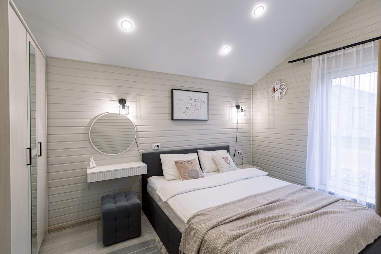 Спальня с двуспальной кроватью Мятный дом