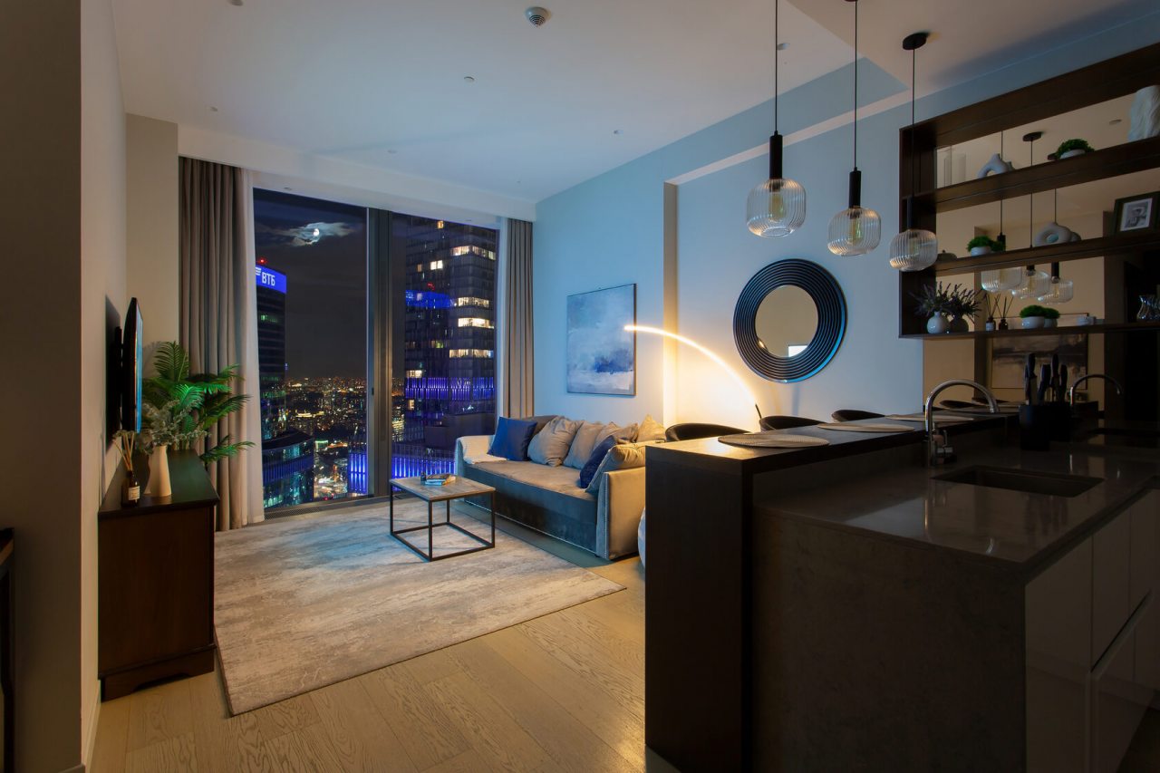 Трёхместный и более (Sky City Moscow Вид на Сити! 62 этаж!), Апартаменты Sky City Moscow