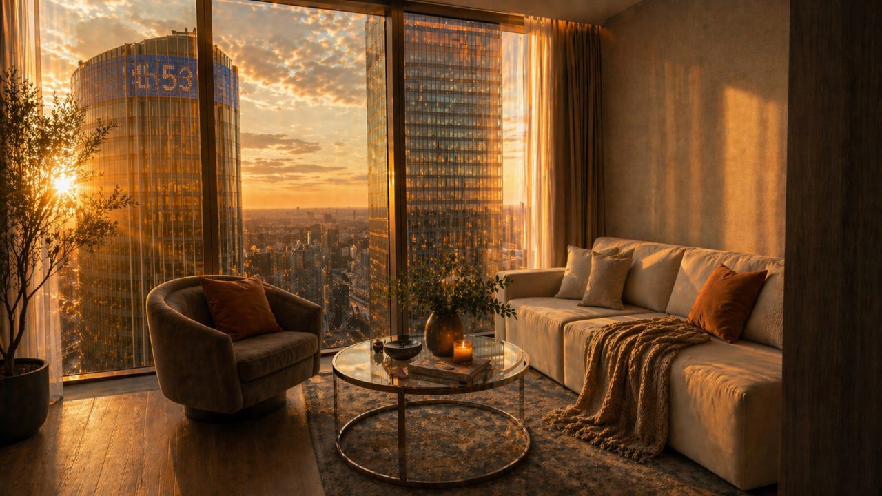 Трёхместный и более (Sky City Moscow 75 этаж! Шикарный вид на МГУ, Парк Победы, Лужники, башни и город! Дизайнерский!), Апартаменты Sky City Moscow