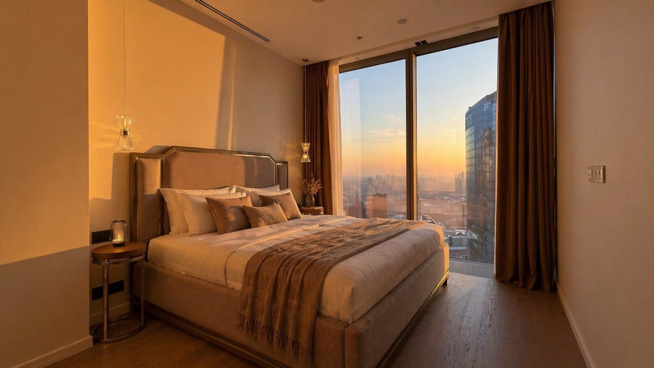 Трёхместный и более (Sky City Moscow 75 этаж! Шикарный вид на МГУ, Парк Победы, Лужники, башни и город! Дизайнерский!), Апартаменты Sky City Moscow