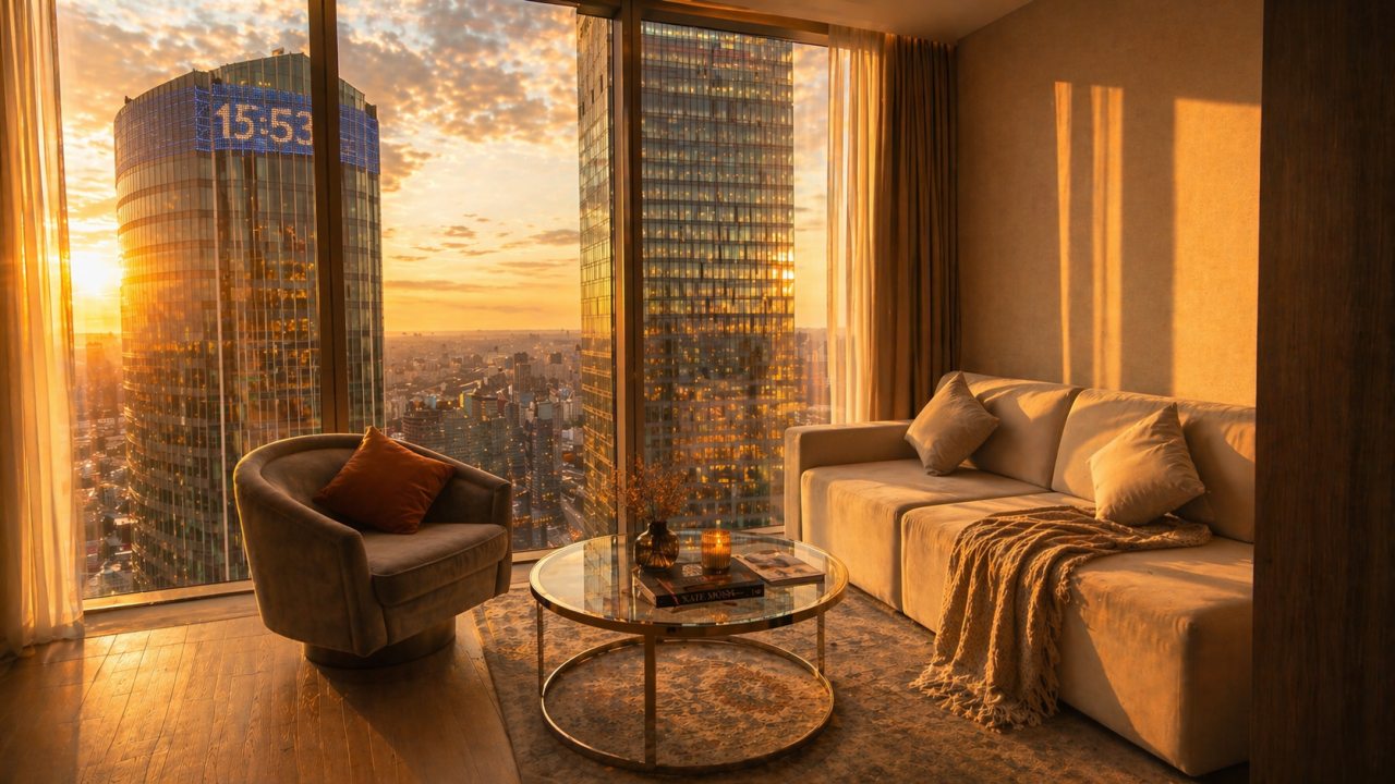 Трёхместный и более (Sky City Moscow 75 этаж! Шикарный вид на МГУ, Парк Победы, Лужники, башни и город! Дизайнерский!), Апартаменты Sky City Moscow