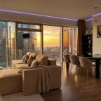 Апартаменты (Sky City Moscow Подсветка! 54 этаж! Алиса Макс! Большая гостиная с панорамой с шикарным видом!), Апартаменты Sky City Moscow