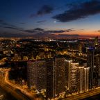 Апартаменты (Sky City Moscow Джакузи у окна на 55 этаже с подсветкой и музыкой! Закатная сторона! Редкий вид на Парк победы и город!), Апартаменты Sky City Moscow