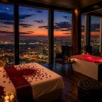Апартаменты (Sky City Moscow Джакузи у окна на 55 этаже с подсветкой и музыкой! Закатная сторона! Редкий вид на Парк победы и город!), Апартаменты Sky City Moscow