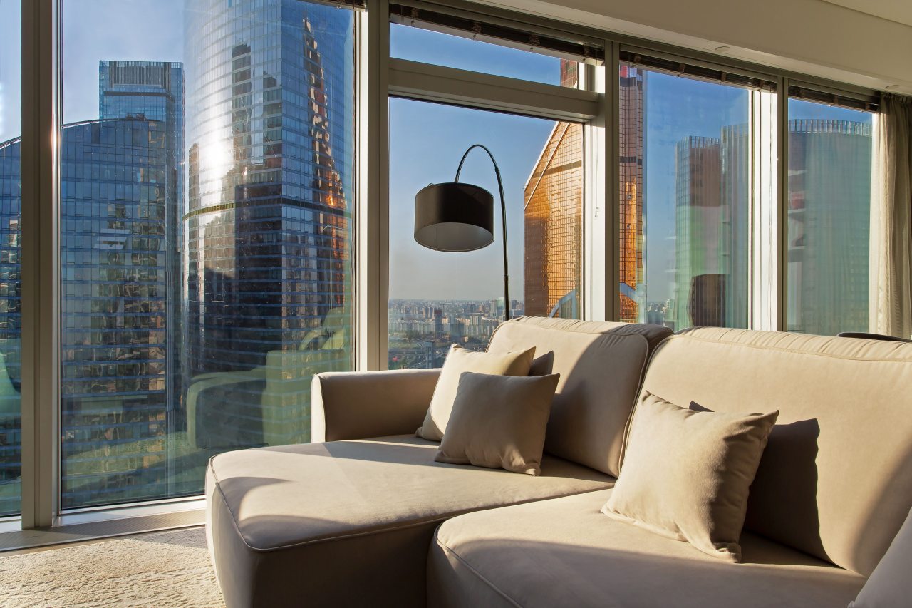 Апартаменты (Sky City Moscow 51 этаж! 140 метров! Саундбар! Подсветка под любое настроение! Дорогой вид на башни и город!), Апартаменты Sky City Moscow