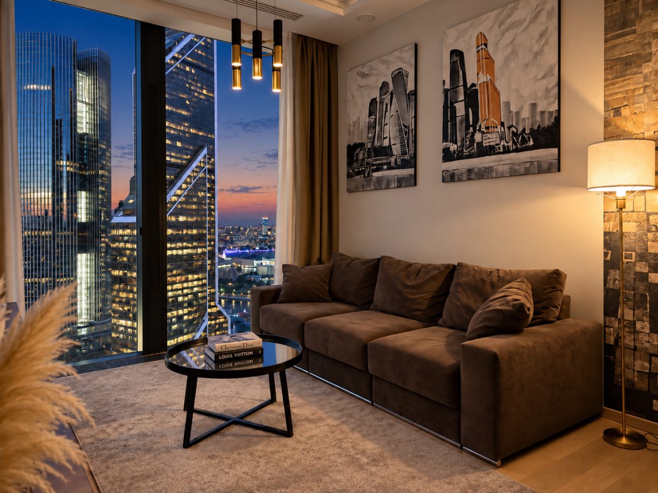Апартаменты (Sky City Moscow Эксклюзивный мраморный! Редкая широкая панорама на все башни Москва Сити! Алиса Макc!), Апартаменты Sky City Moscow