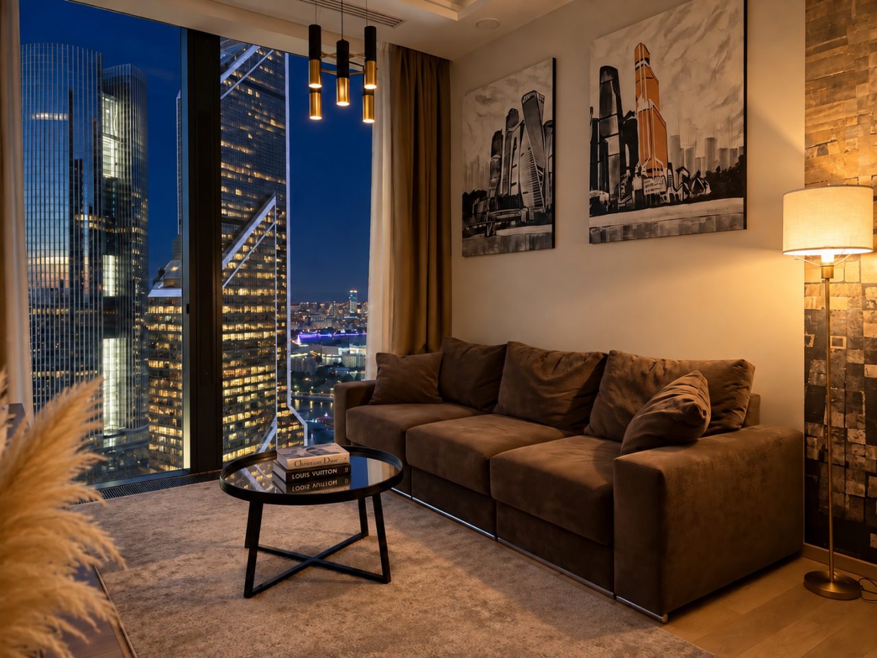 Апартаменты (Sky City Moscow Эксклюзивный мраморный! Редкая широкая панорама на все башни Москва Сити! Алиса Макc!), Апартаменты Sky City Moscow