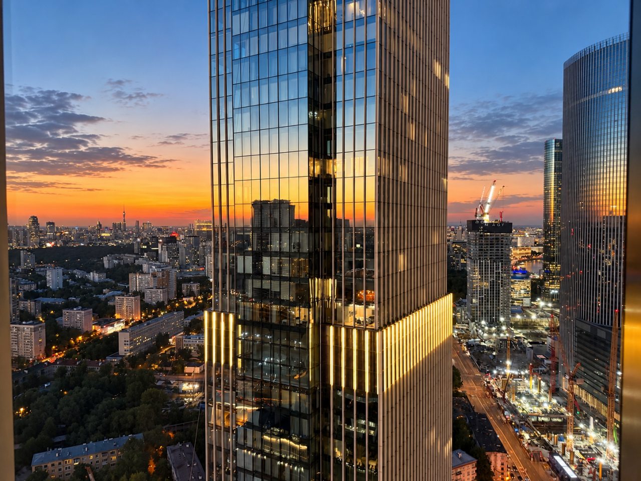 Апартаменты (Sky City Moscow Эксклюзивный мраморный! Редкая широкая панорама на все башни Москва Сити! Алиса Макc!), Апартаменты Sky City Moscow