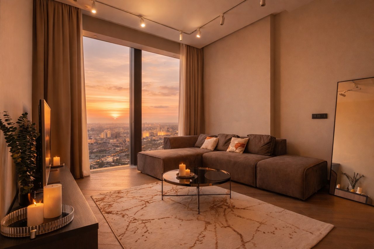 Апартаменты (Sky City Moscow 59 этаж! Невероятный вид с высоты птичьего полёта!), Апартаменты Sky City Moscow