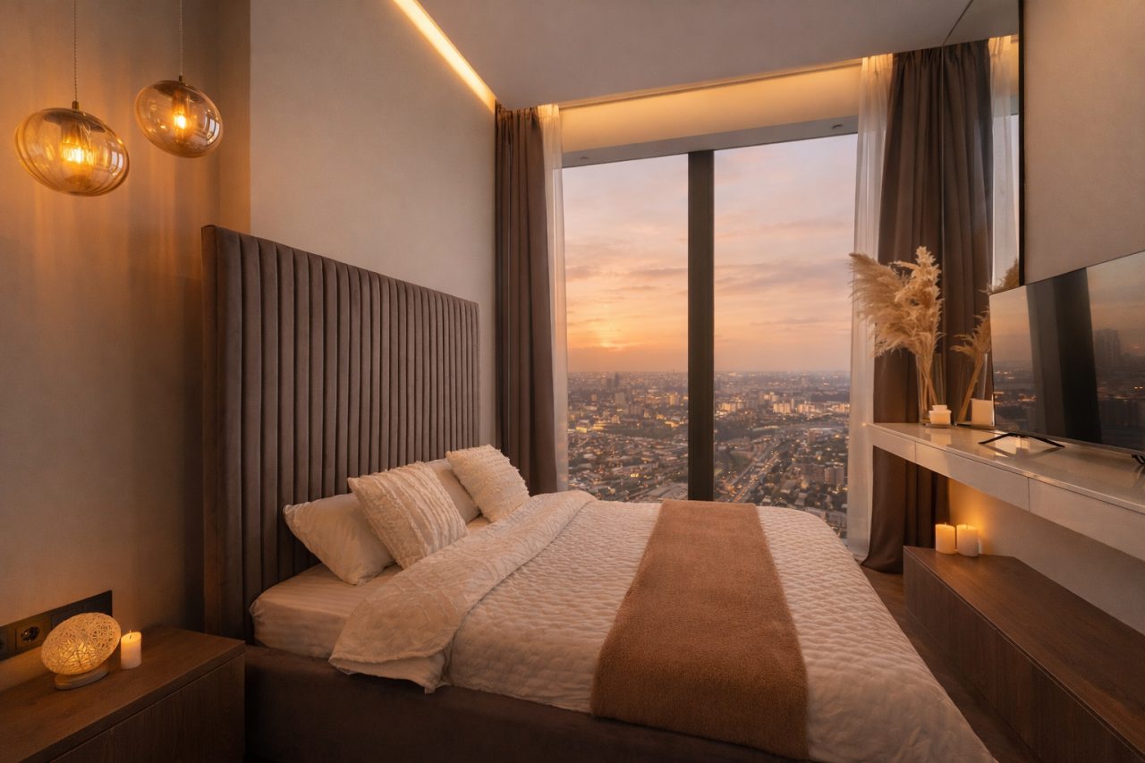 Апартаменты (Sky City Moscow 59 этаж! Невероятный вид с высоты птичьего полёта!), Апартаменты Sky City Moscow