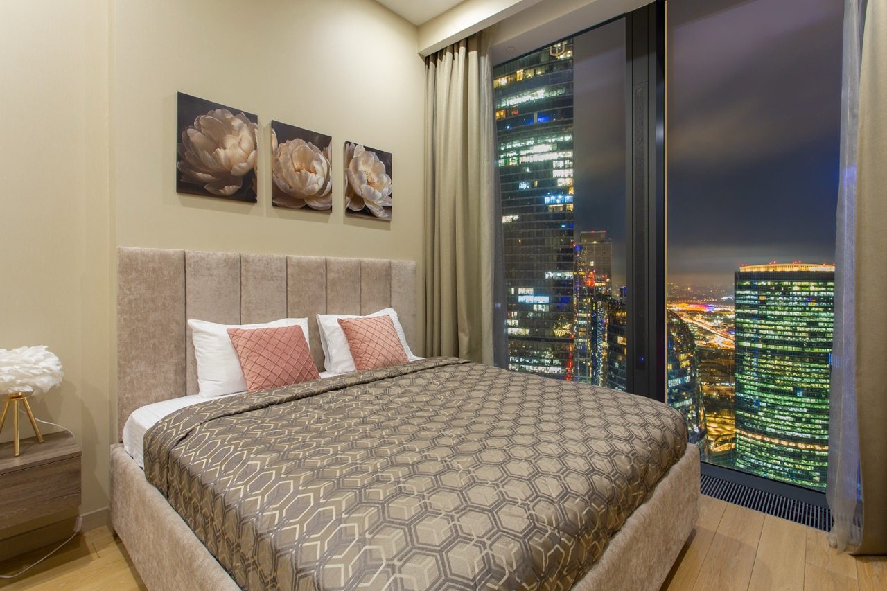 Трёхместный и более (Sky City Moscow 61 этаж! Вид на башни!), Апартаменты Sky City Moscow