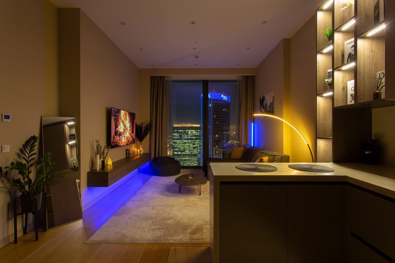 Трёхместный и более (Sky City Moscow 61 этаж! Вид на башни!), Апартаменты Sky City Moscow