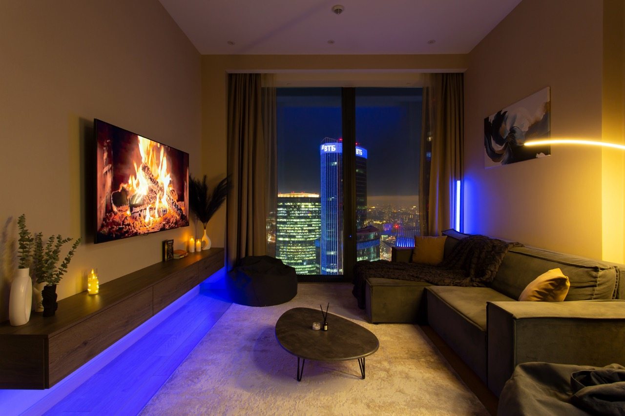 Трёхместный и более (Sky City Moscow 61 этаж! Вид на башни!), Апартаменты Sky City Moscow