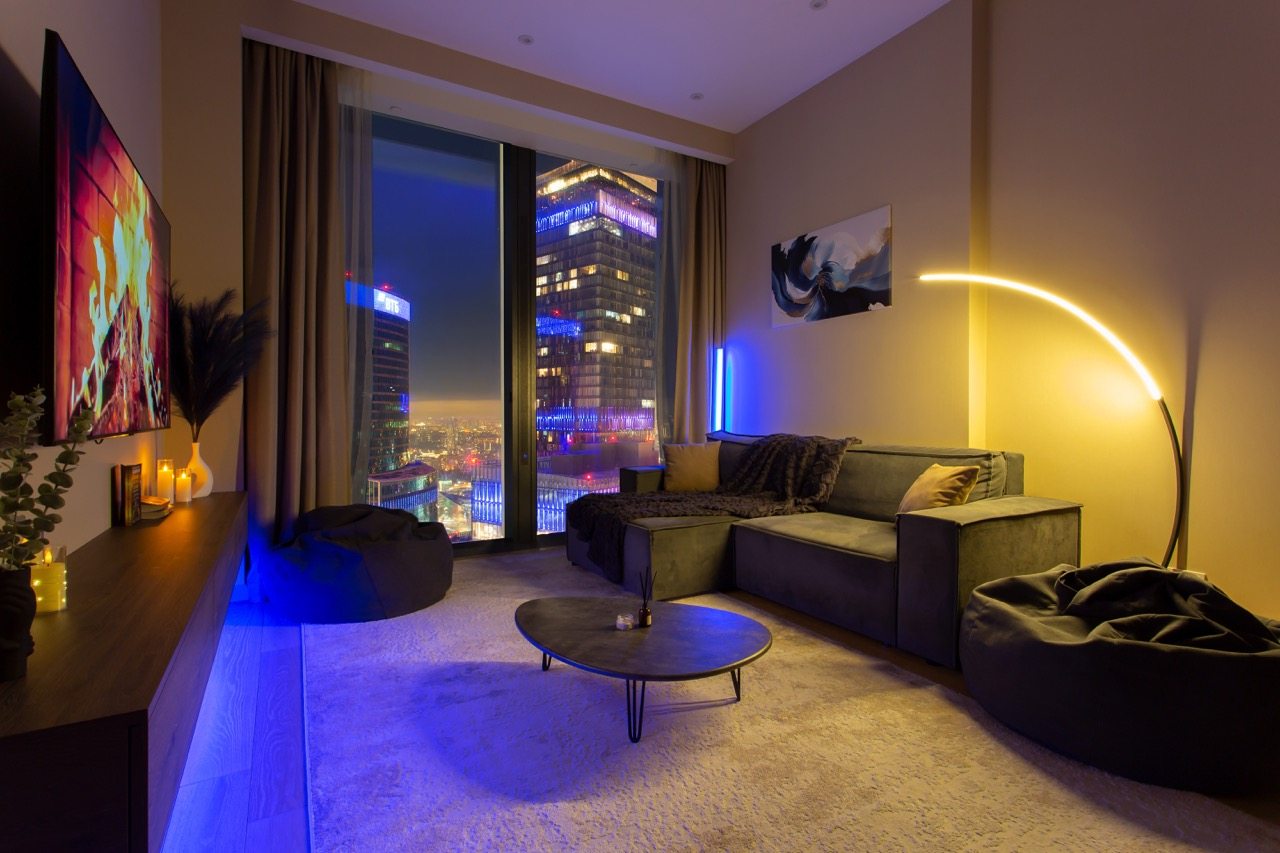 Трёхместный и более (Sky City Moscow 61 этаж! Вид на башни!), Апартаменты Sky City Moscow