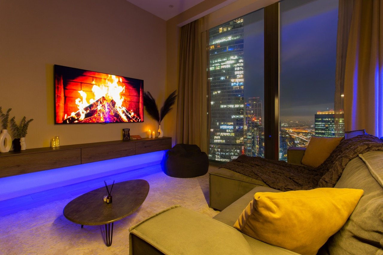 Трёхместный и более (Sky City Moscow 61 этаж! Вид на башни!), Апартаменты Sky City Moscow