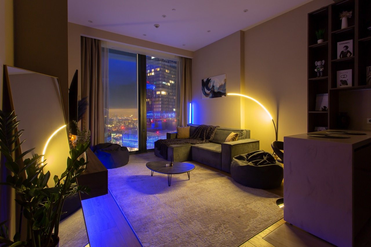 Трёхместный и более (Sky City Moscow 61 этаж! Вид на башни!), Апартаменты Sky City Moscow