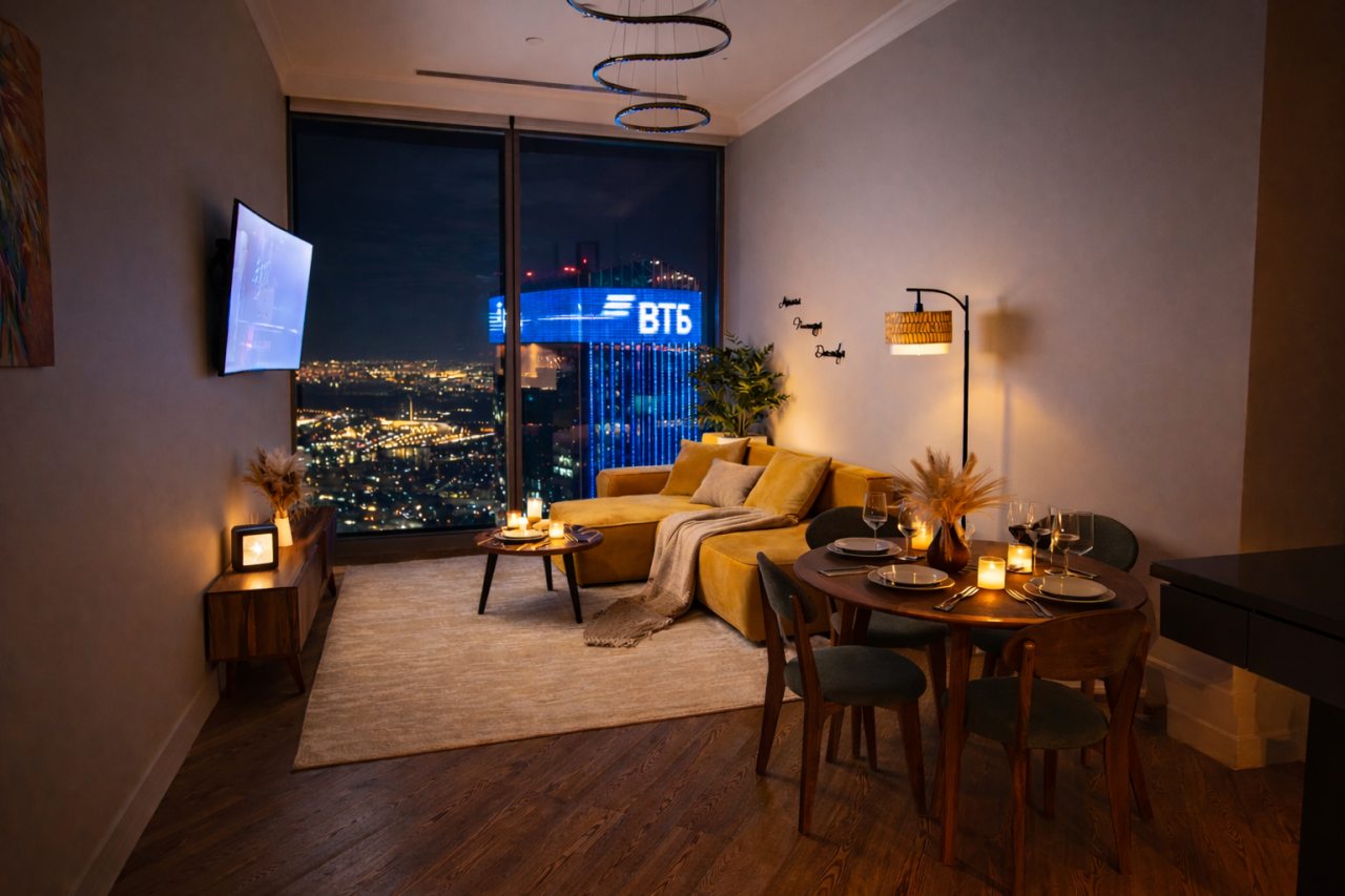Трёхместный и более (Sky City Moscow 81 этаж!), Апартаменты Sky City Moscow