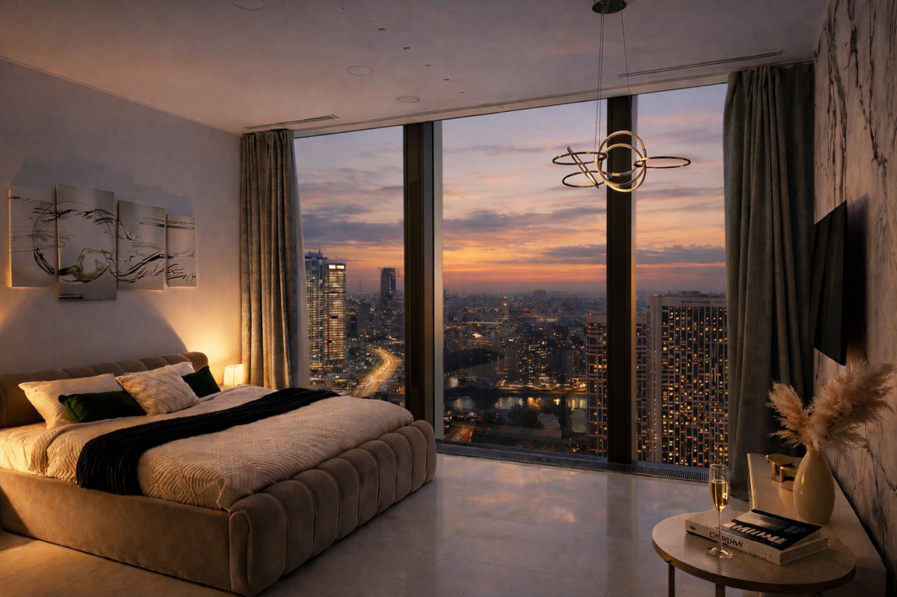 Двухместный (Sky City Moscow Уютная студия с подсветкой и Аэрохоккеем в Москва Сити! Закатная сторона!), Апартаменты Sky City Moscow