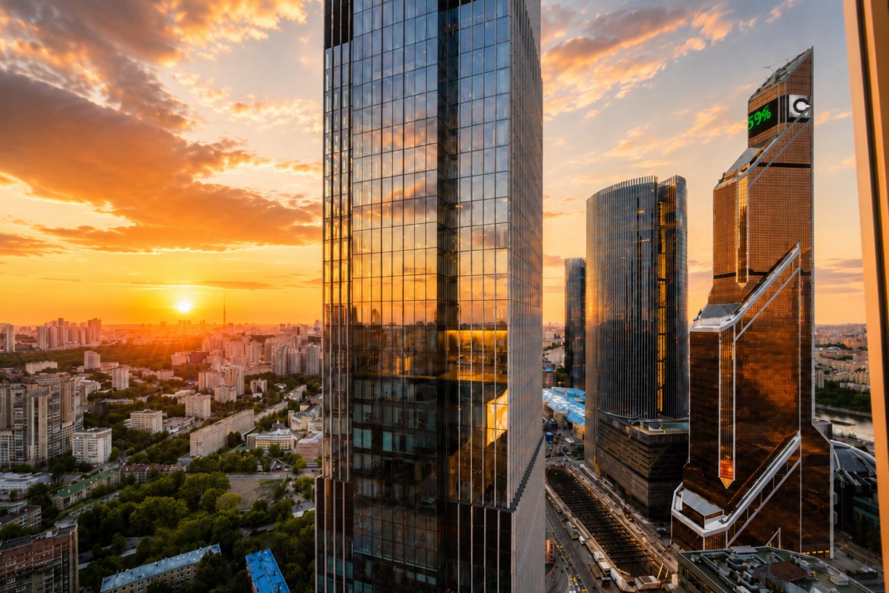 Апартаменты (Sky City Moscow LUX Студия с большим окном с видом на все башни и город!), Апартаменты Sky City Moscow
