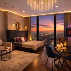 Апартаменты (Sky City Moscow Уютная Студия на 43 этаже с видом на закат! Lux дизайн! Виден весь город!), Апартаменты Sky City Moscow