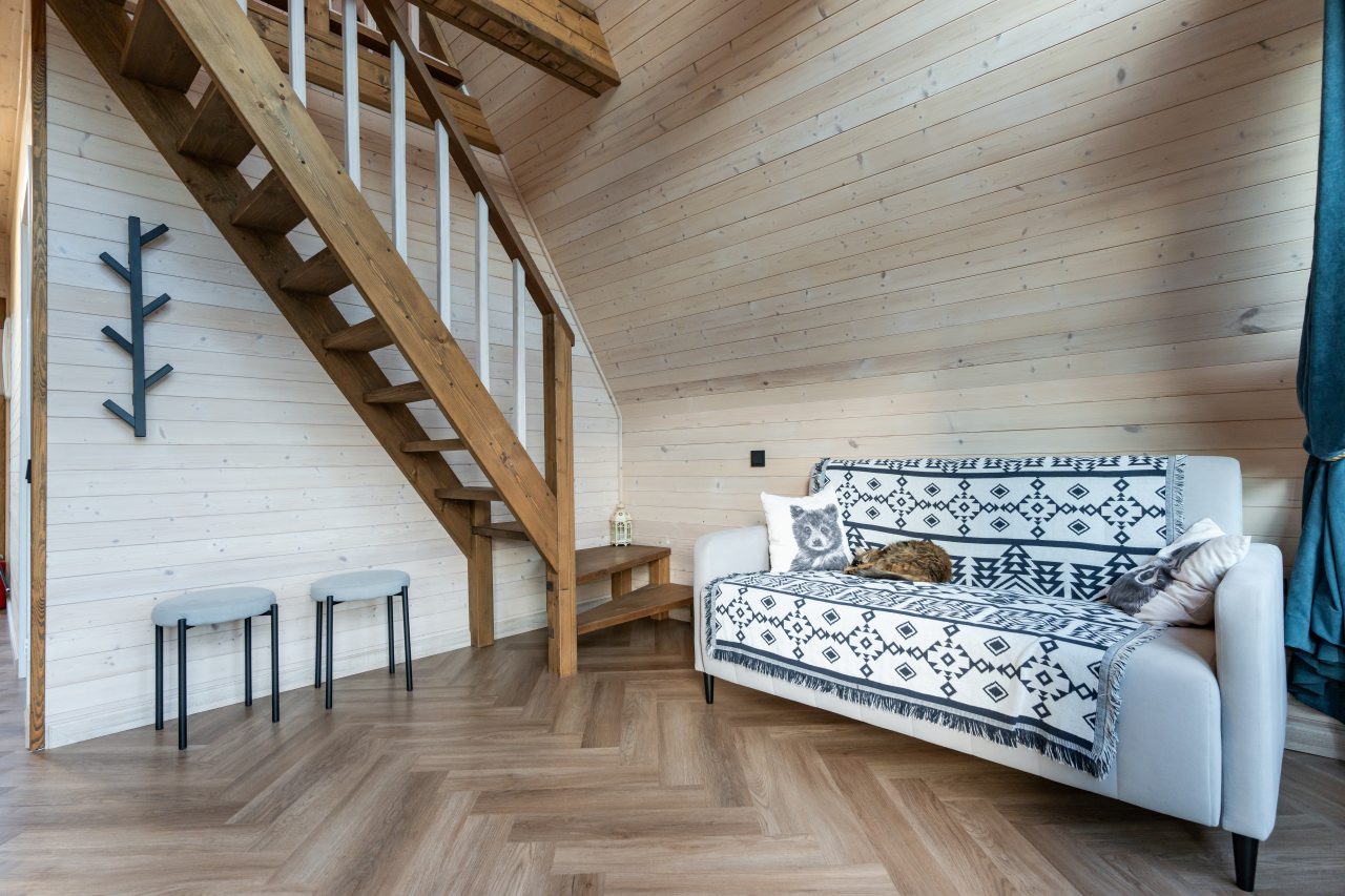 Дом (А-Фрейм на море, в окружении гор и леса), Коттедж Leo Land Glamping