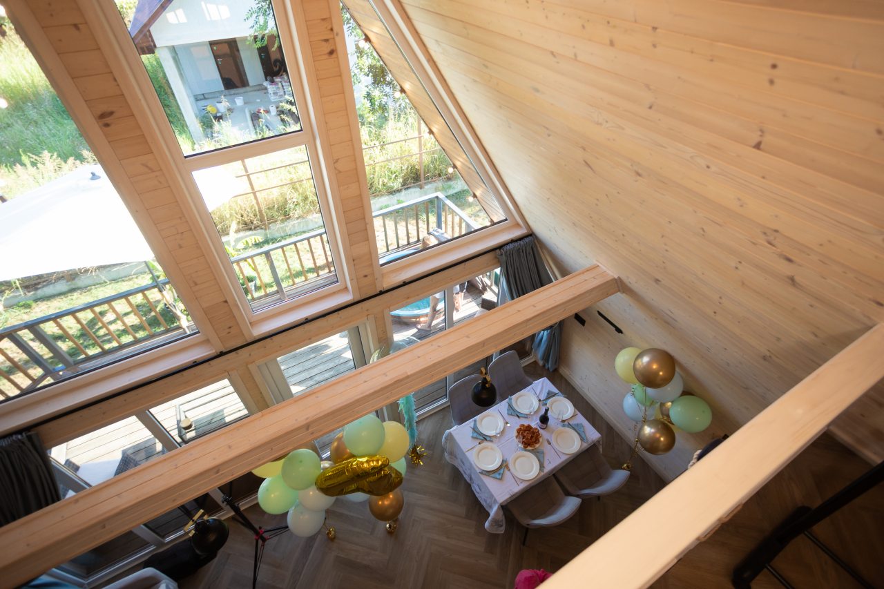 Дом (А-Фрейм Морской с 2мя отдельными спальнями), Коттедж Leo Land Glamping