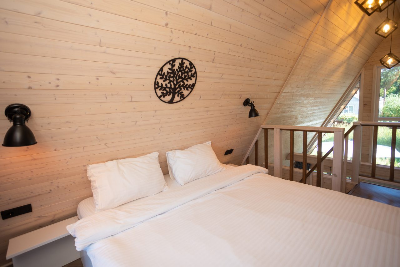 Дом (А-Фрейм Морской с 2мя отдельными спальнями), Коттедж Leo Land Glamping