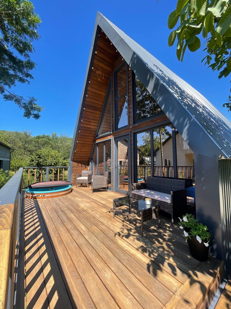 Дом (А-Фрейм Морской с 2мя отдельными спальнями), Коттедж Leo Land Glamping