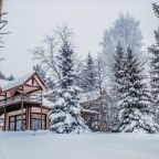Объект находится в лесу, Отель Дивный Мир Хижина