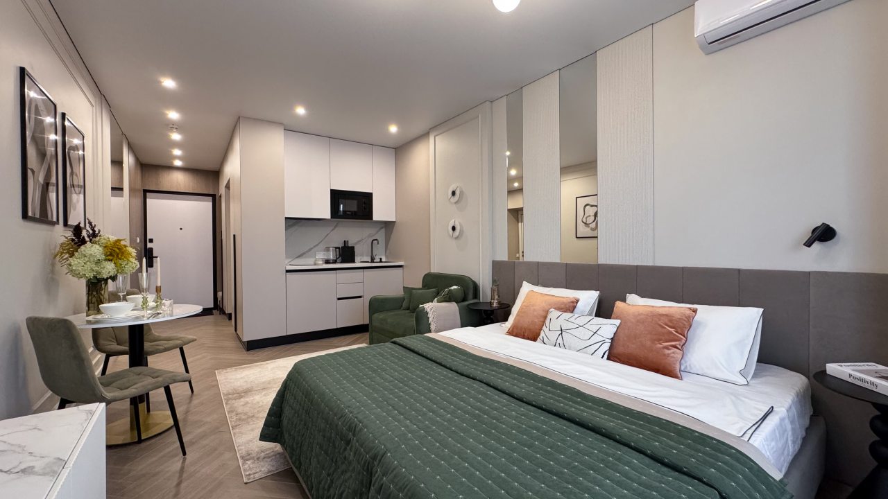 Студио (Avocado с видом на лес), Апартаменты Nort на Родионова