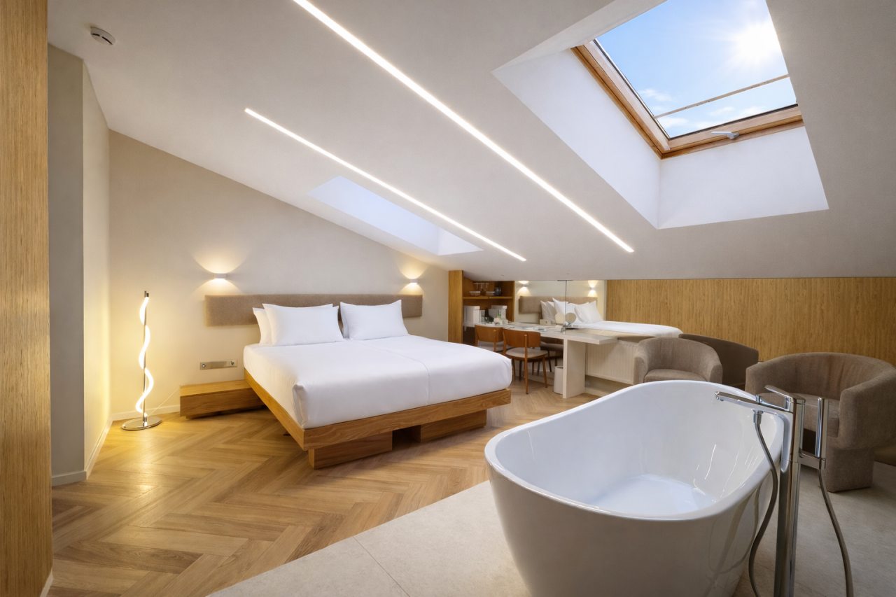 Двухместный (Мансарда супериор с ванной), Отель 6/3