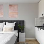 Двухместный (Уютная студия у метро 1215-2), Апартаменты Уютно и точка