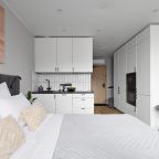 Двухместный (Уютная студия у метро 1215-2), Апартаменты Уютно и точка