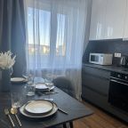 Все необходимое для приготовления пищи имеется на кухне, Апартаменты Уютные 1-комнатные с современным ремонтом
