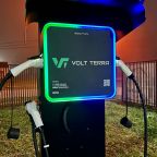 Зарядная станция для электромобилей.