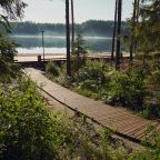 Двухместный (Дом с общей террасой и видом на озеро (Завтрак включен)), Парк-Отель Вудлэнд Кэмп