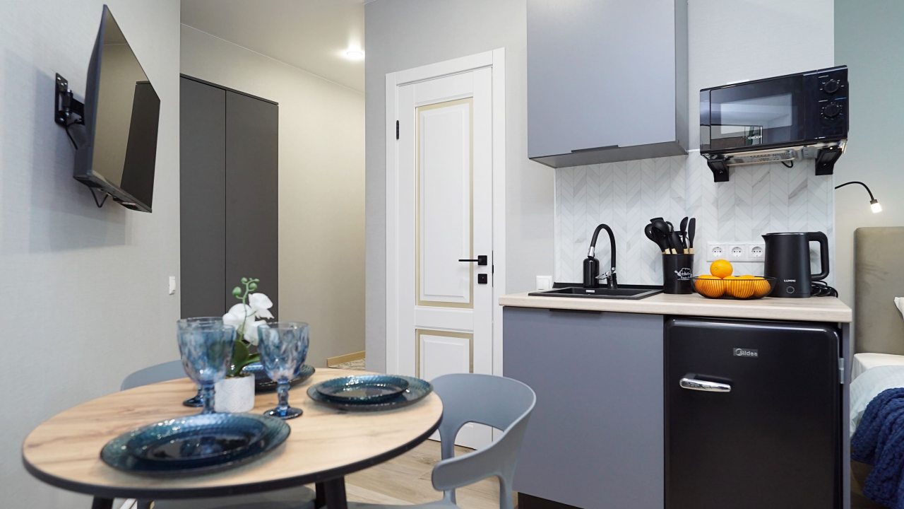 Студио (С диваном и мини-кухней), Апартаменты Vizit на Габдуллы Тукая 62А