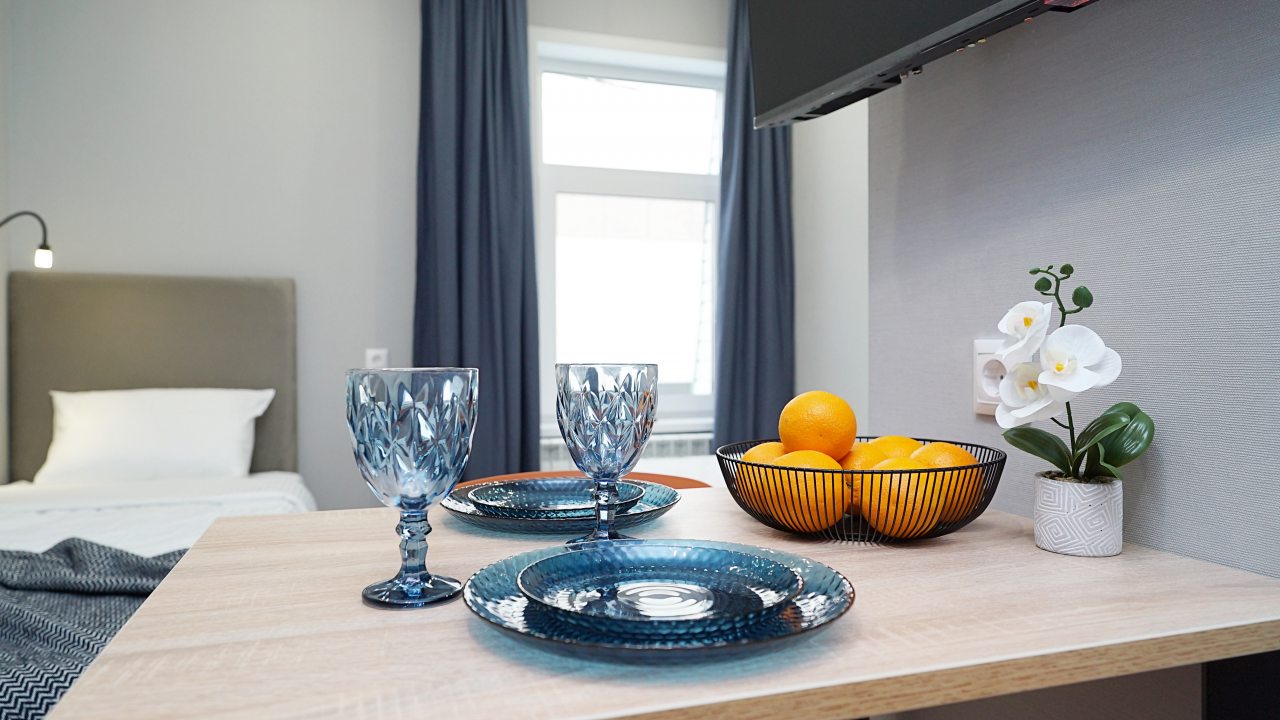 Апартаменты (Студия с двуспальной кроватью и мини кухня), Апартаменты Vizit на Габдуллы Тукая 62А